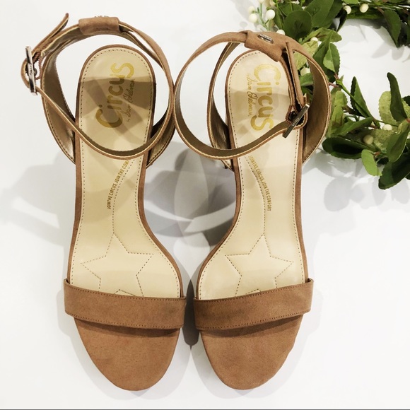 Sam Edelman Circus Abigail tan Suede Heel sz 9 - Picture 2 of 5